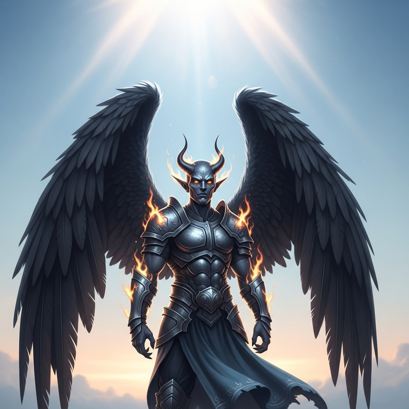 Ethereal Possessive Male Demon with Feathered Wings Ethereal Possessive Male Demon with Feathered Wings