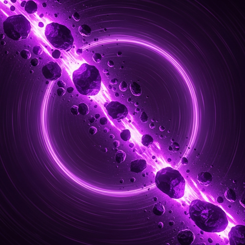 Celestial Purple Meteorites Emerge from Enchanting Swirling Portal Celestial Purple Meteorites Emerge from Enchanting Swirling Portal