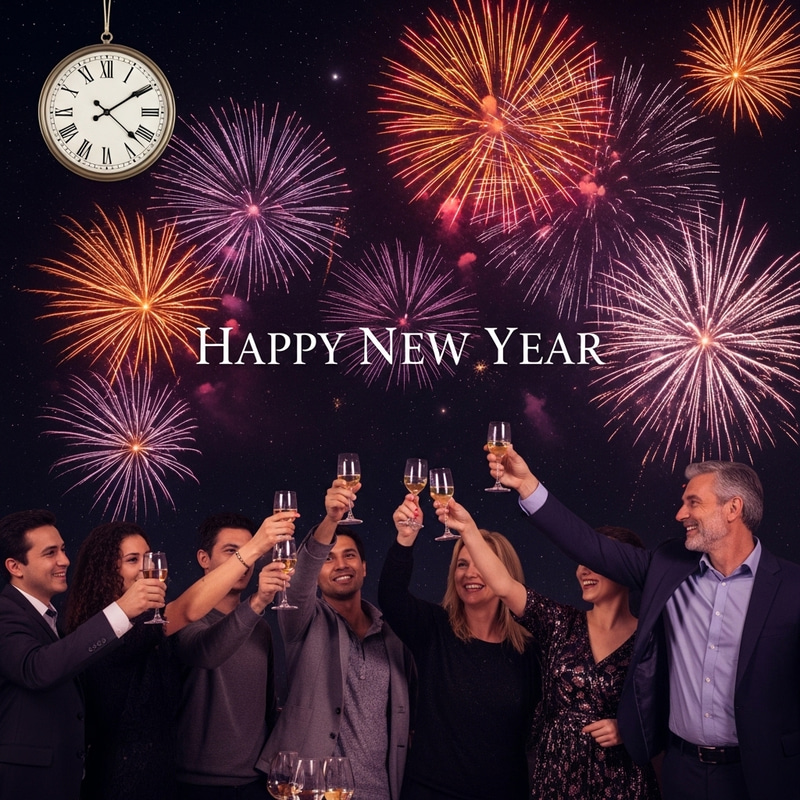 Happy New Year Celebration | Unity and Happiness