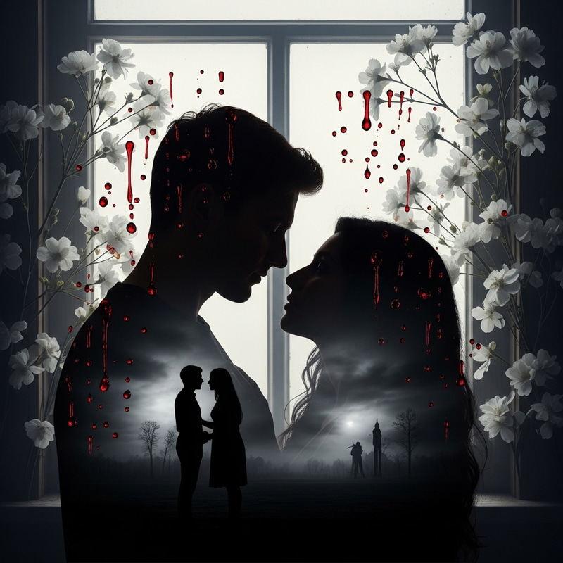 Mysterious Lovers Embracing in Haunting Reincarnation Scene