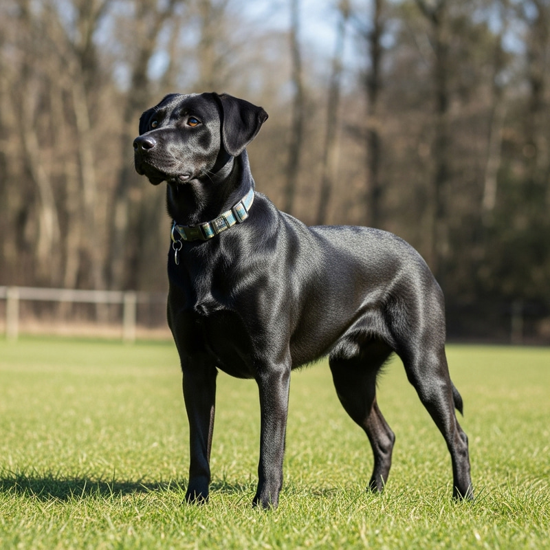 Perro Negro: A Stunning Black Dog in Nature Perro Negro: A Stunning Black Dog in Nature