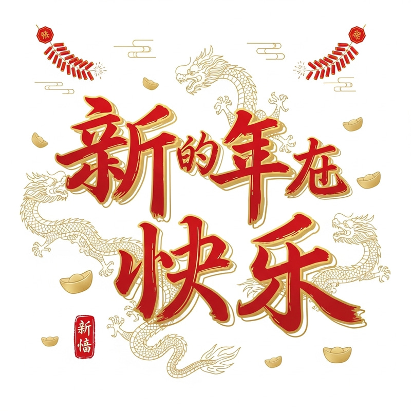 Good Luck in the Year of the Dragon Symbol Good Luck in the Year of the Dragon Symbol