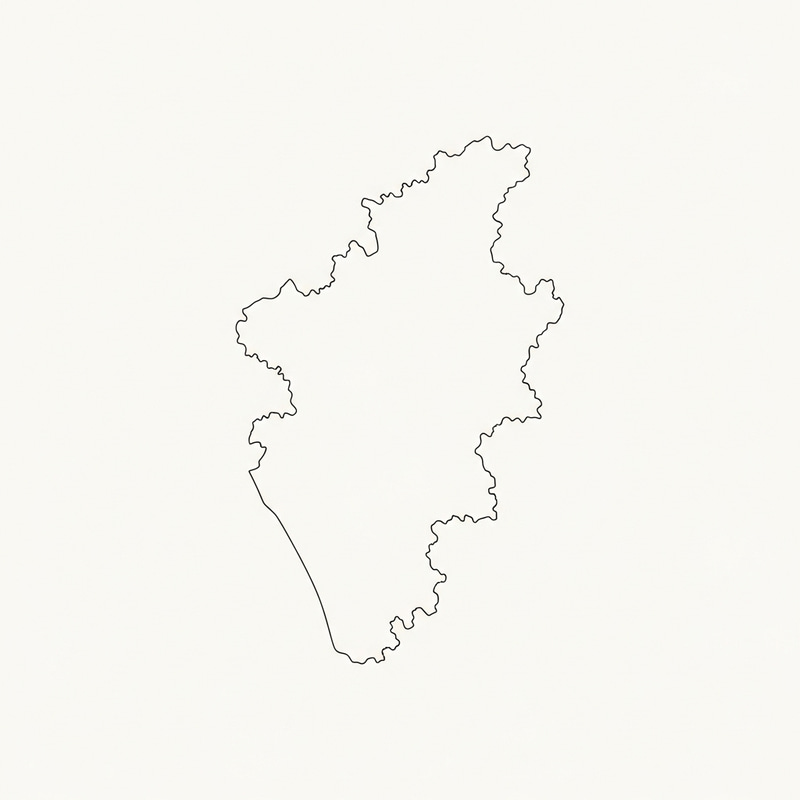 Karnataka Map Outline - Detailed and Accurate Karnataka Map Outline - Detailed and Accurate