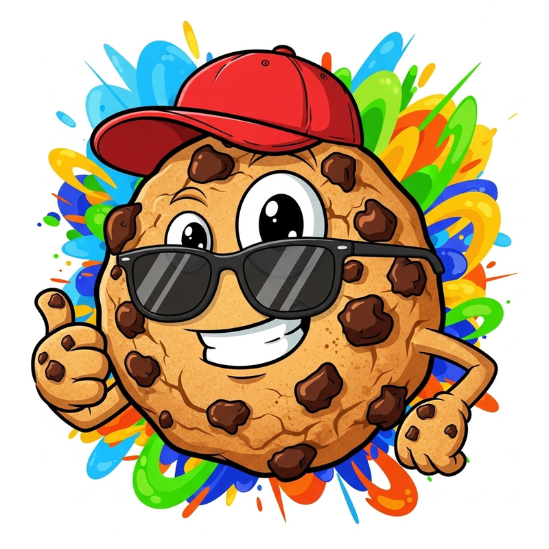 Cool Chocolate Chip Cookie Caricature