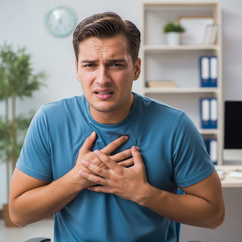 Man with Heart Problems: Recognizing Anxiety Symptoms Man with Heart Problems: Recognizing Anxiety Symptoms
