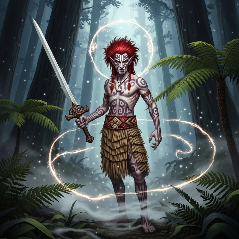 Patupaierehi: Maori Elf with Gothic Vampiric Aura Patupaierehi: Maori Elf with Gothic Vampiric Aura