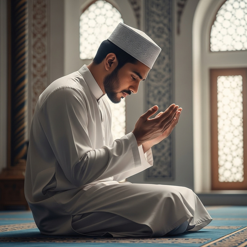 Sajda in Namaz - South Asian Male in Profound Devotion Sajda in Namaz - South Asian Male in Profound Devotion