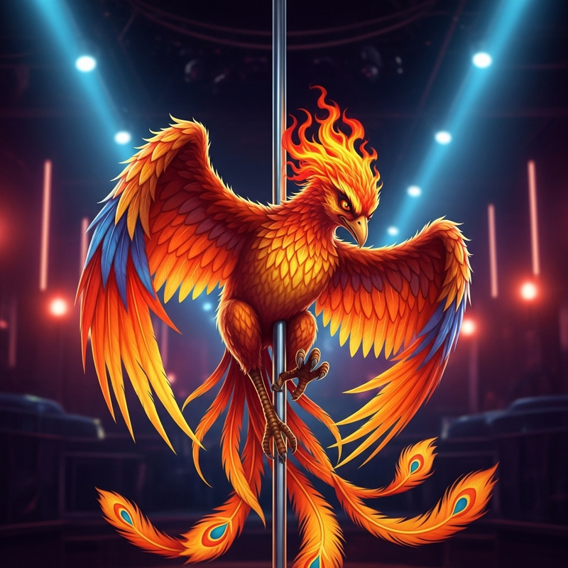 Phoenix Pole Dance - Symbolic Rebirth & Resilience Phoenix Pole Dance - Symbolic Rebirth & Resilience