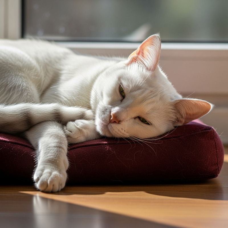 Adorable Gray Cat Resting