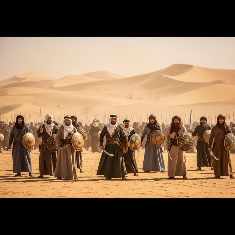 Major Desert Battle Scene in the Pre-Islamic Era