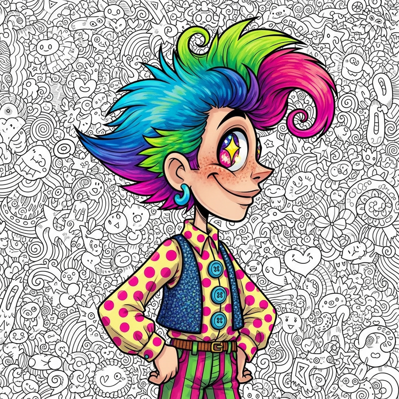 Vibrant Cartoon Character Profile | Expressive Design