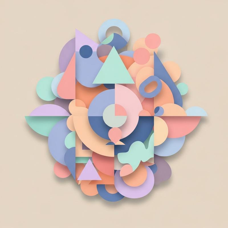 Abstract Geometric Shapes & Pastel Colors: Visual Harmony Abstract Geometric Shapes & Pastel Colors: Visual Harmony