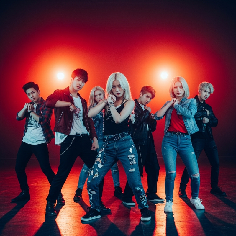 Vibrant K-Pop Energy: NCT Dream Performance Portrait Vibrant K-Pop Energy: NCT Dream Performance Portrait