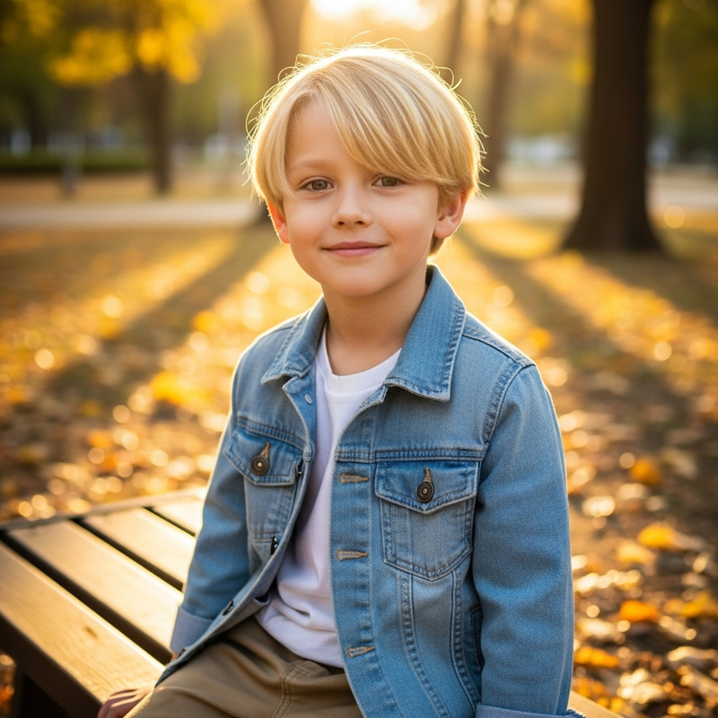 Blond Korean Boy - Beautiful Portrait Blond Korean Boy - Beautiful Portrait