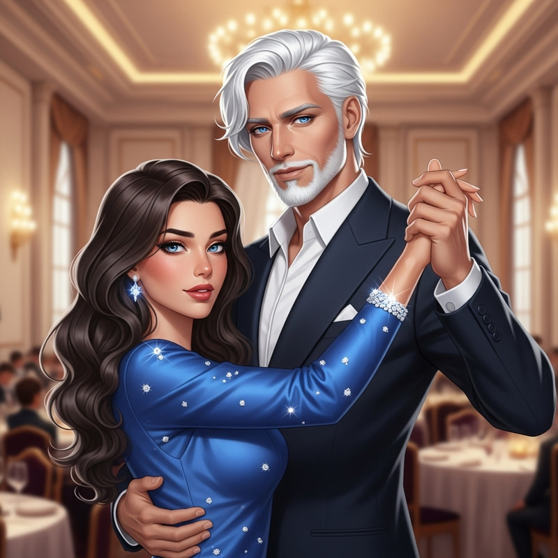 Grand Ballroom Dance with Middle-Eastern Man & Latino Woman Grand Ballroom Dance with Middle-Eastern Man & Latino Woman