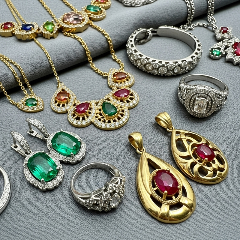 Opulent Jewelry Collection: Gemstones, Diamonds & Craftsmanship
