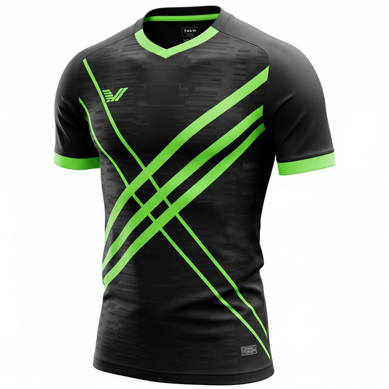 Sophisticated Black and Neon Green Soccer Jersey Design Sophisticated Black and Neon Green Soccer Jersey Design