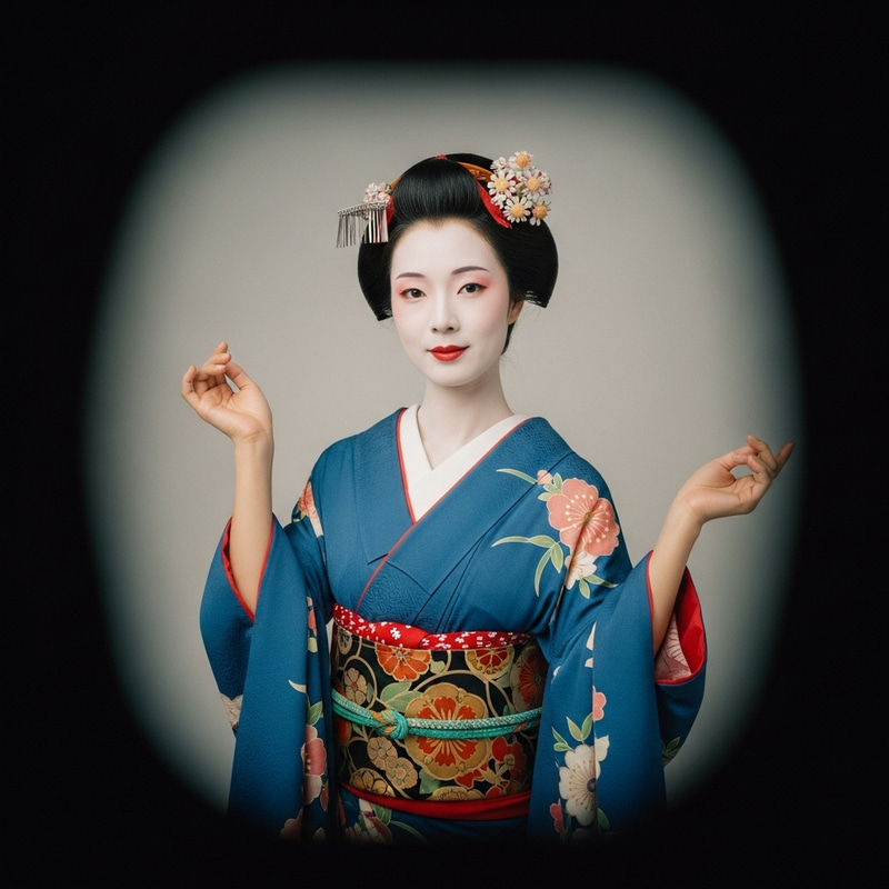 Elegant Geisha Portrait | Vintage Film Photography Elegant Geisha Portrait | Vintage Film Photography
