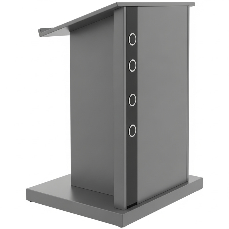 Gray Plastic Cuboid Lectern with Pulpit & Buttons Gray Plastic Cuboid Lectern with Pulpit & Buttons