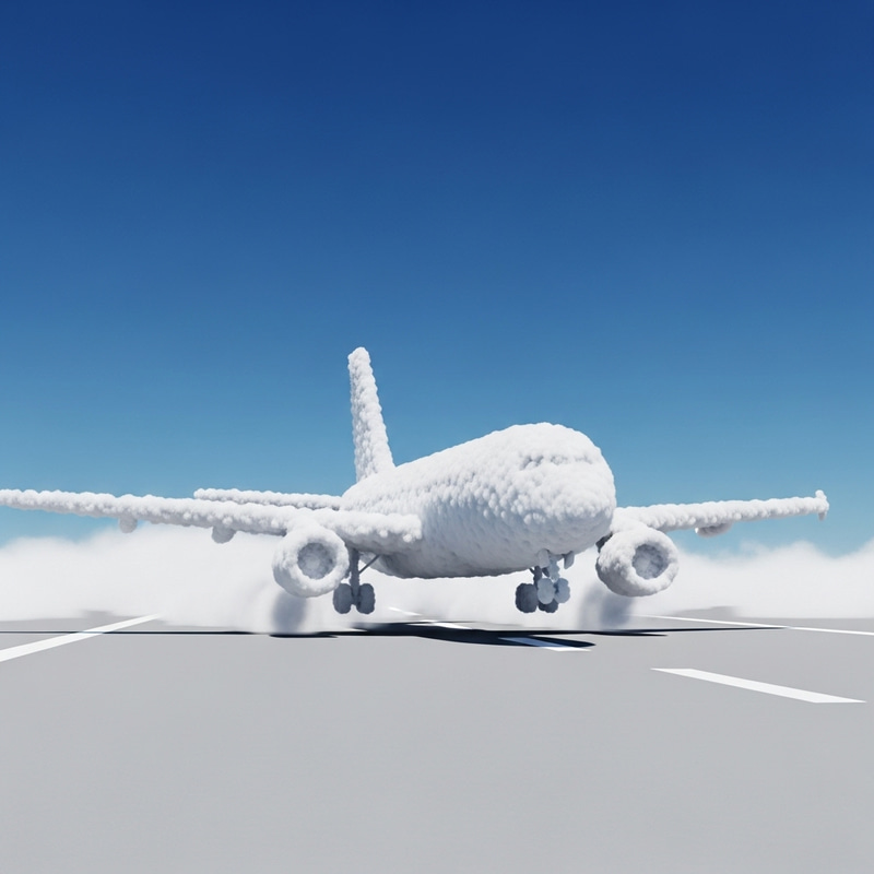 Cloud Plane Taking Off Runway