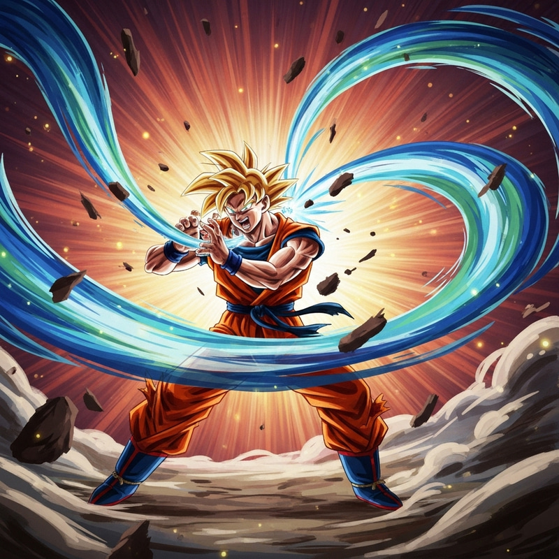 Ultra Instinct Goku - Intense Battle of Energy Waves