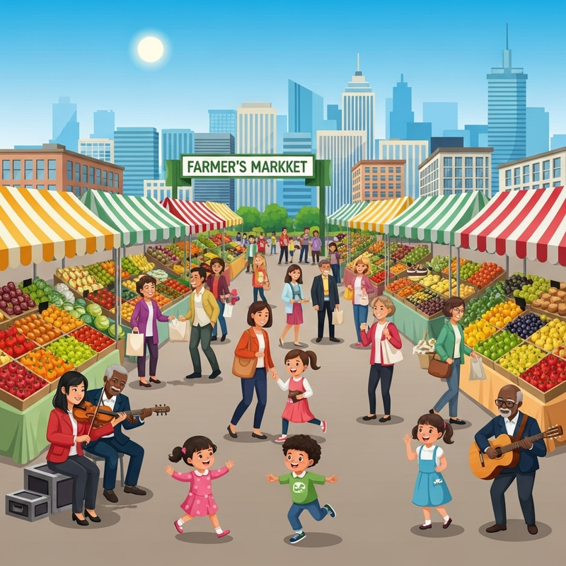 Vibrant Farmers Market Chats | Fresh Produce & Music Vibrant Farmers Market Chats | Fresh Produce & Music