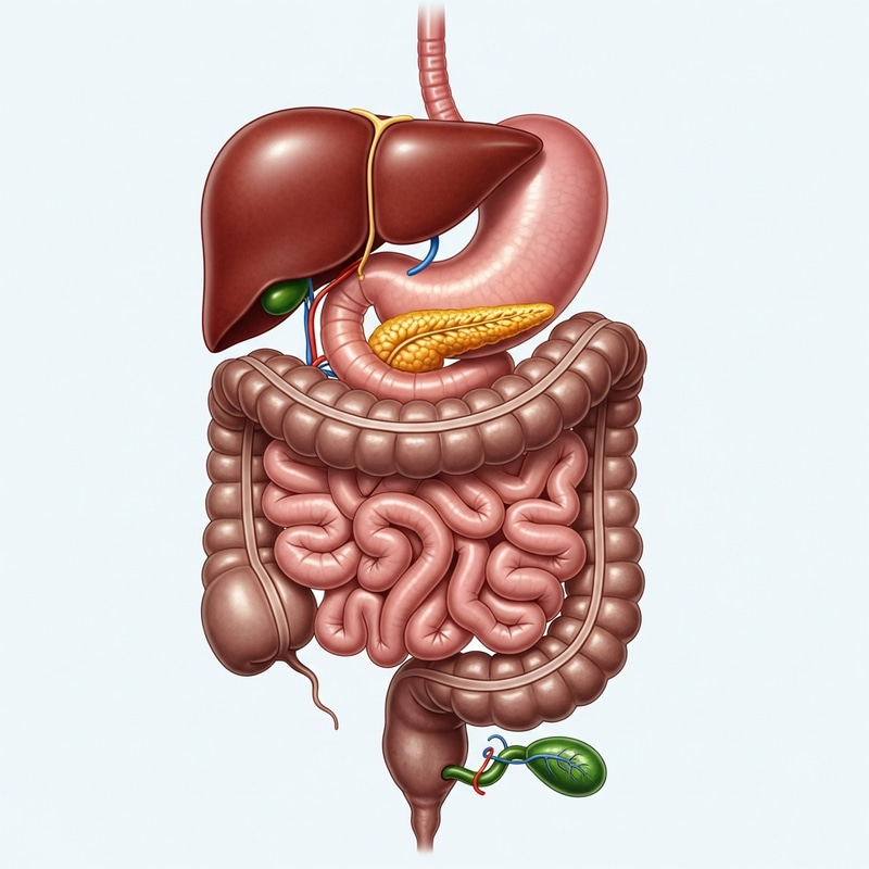Detailed Human Digestive System Anatomy Illustration Detailed Human Digestive System Anatomy Illustration
