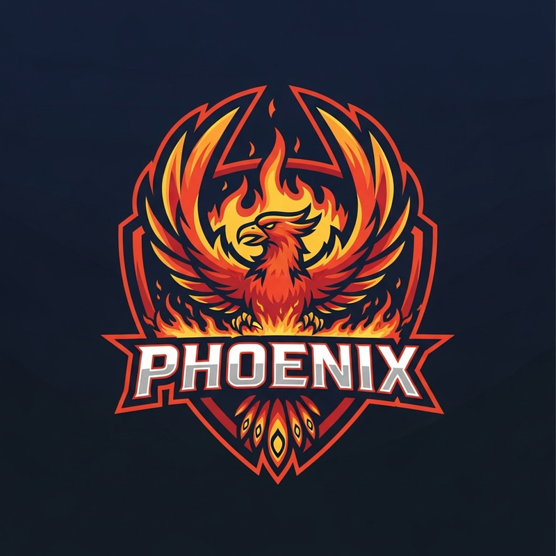 Resilient Phoenix Hockey Team Emblem Design