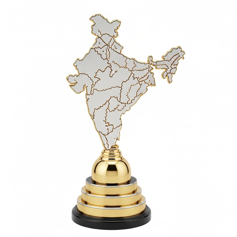 India Map Trophy - Unique Design & Elegance India Map Trophy - Unique Design & Elegance