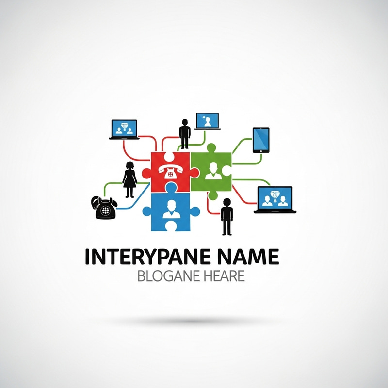 Interconnected Devices & People Logo Design