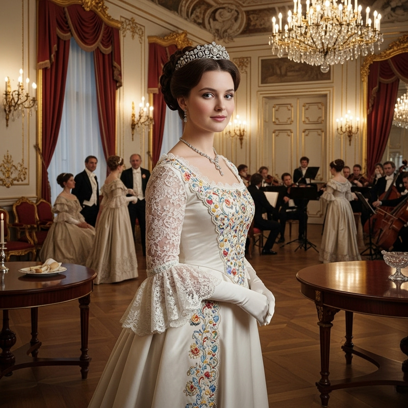 Princess from the 19th Century | Elegant Vintage Portrait Princess from the 19th Century | Elegant Vintage Portrait