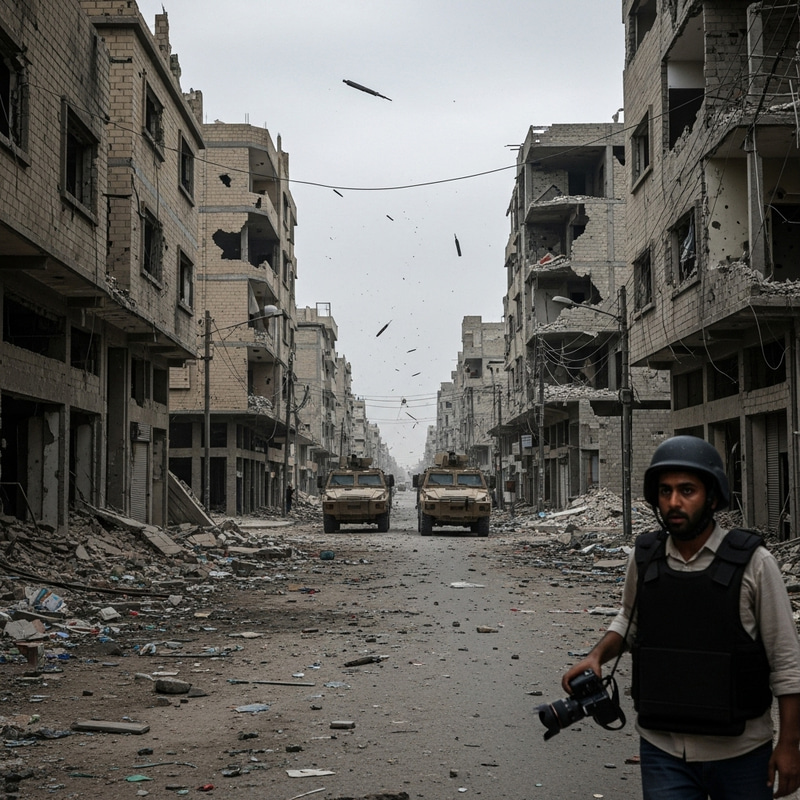 Street Bombs Impact: Chaos Captured by Journalist Street Bombs Impact: Chaos Captured by Journalist