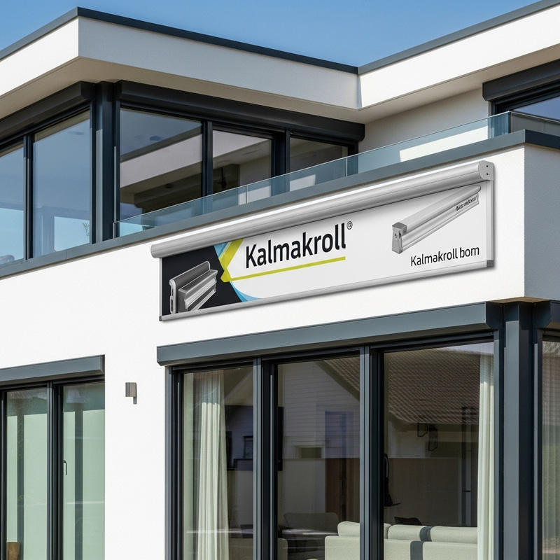 Kalmakroll Roller Shutter Ads on Modern House