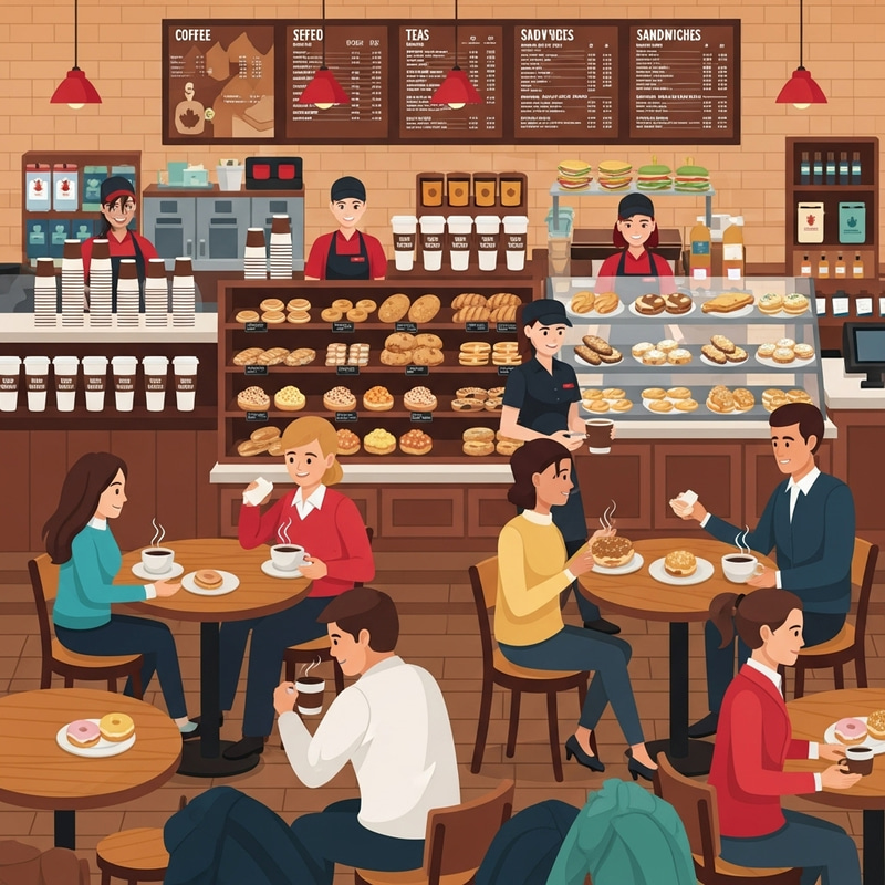 Warm Canadian Coffee Shop Scene | Tim Hortons Warm Canadian Coffee Shop Scene | Tim Hortons