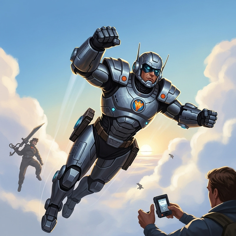 Iron Man - Heroic Sky Soar | Futuristic Action Scene