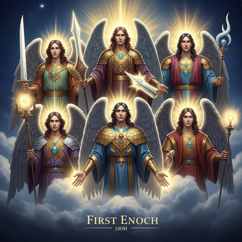 Enoch's Archangels: Heavenly Beings in Divine Light