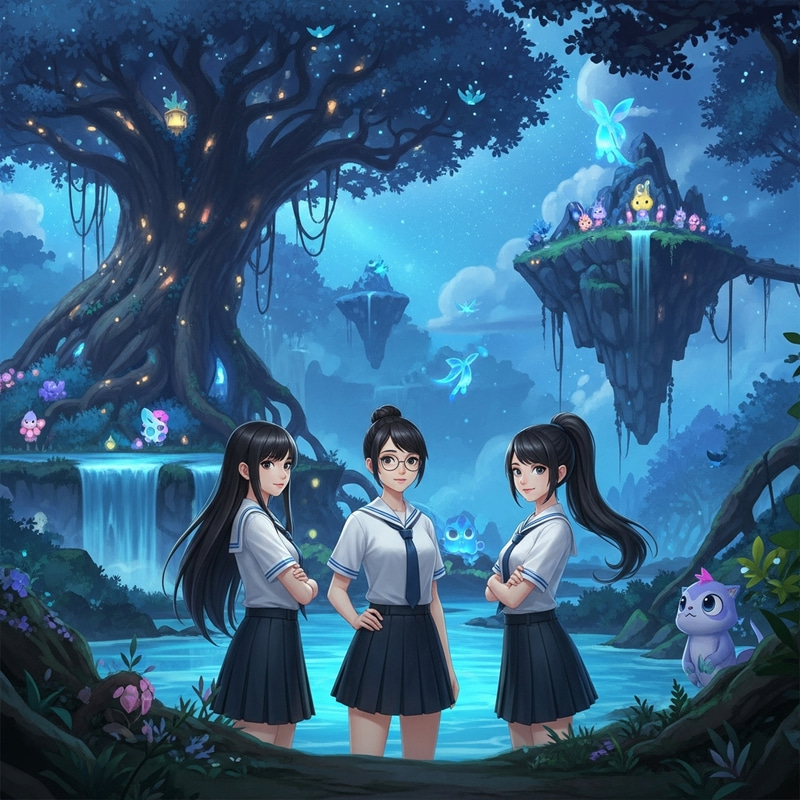 Talented Girls Transported to Mystical World with Magical Creatures Talented Girls Transported to Mystical World with Magical Creatures