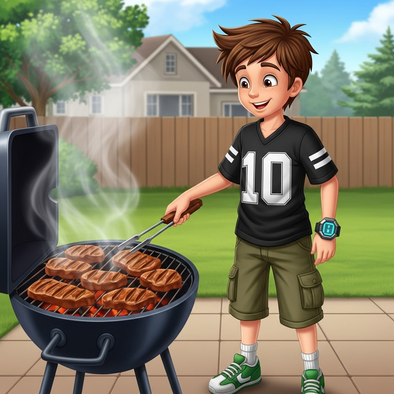 Ben 10 BBQ: Grilling Delicious Carnita Asada