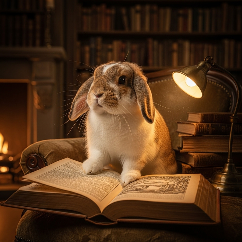Contemplative Rabbit: Serene Moments Contemplative Rabbit: Serene Moments