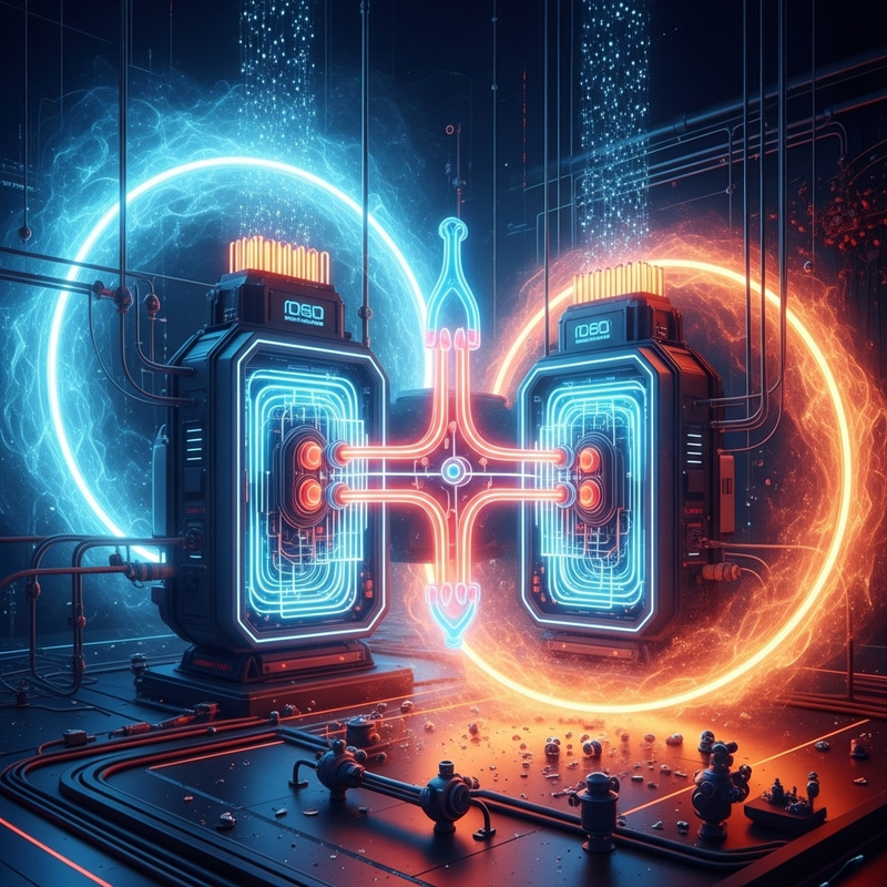 Abstract Futuristic Heat Pumps | Advanced Technology Scene