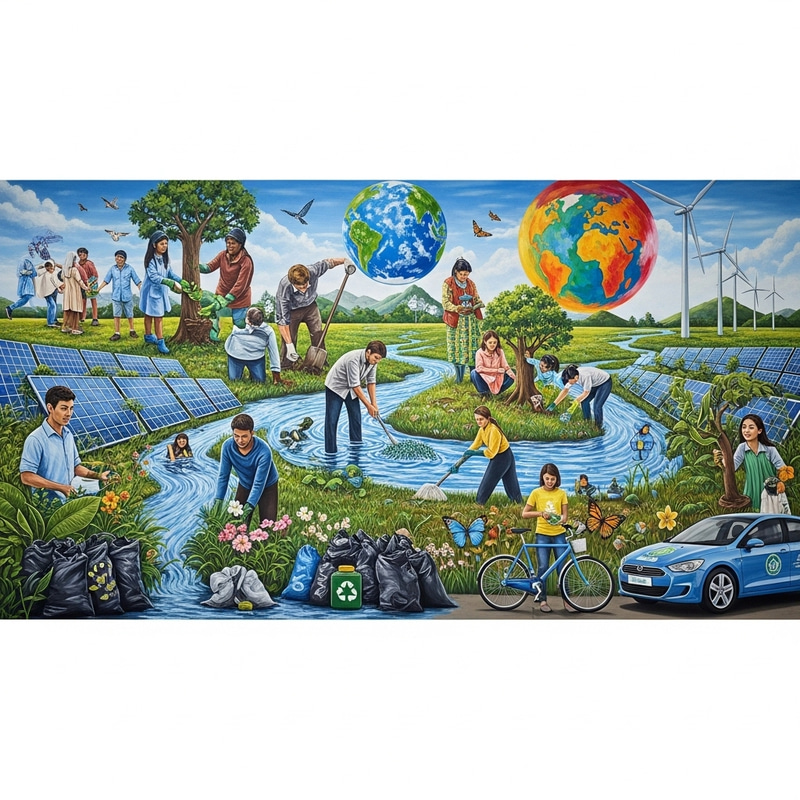 Environment Awareness Mural Art - Depicting Environmental Concepts Environment Awareness Mural Art - Depicting Environmental Concepts