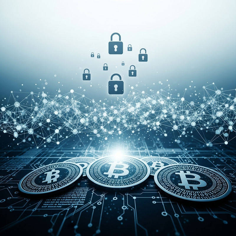 Cryptocurrency Concept: Abstract Imagery of Virtual Money & Encryption Cryptocurrency Concept: Abstract Imagery of Virtual Money & Encryption