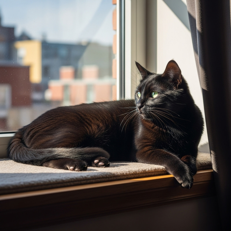 Tranquil Portrait of Whiskers: Feline Elegance in Sunlight Tranquil Portrait of Whiskers: Feline Elegance in Sunlight