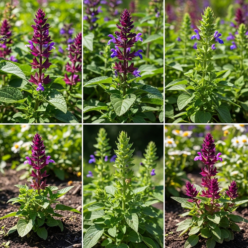 Realistic Salvia Plants: Beauty and Structure Realistic Salvia Plants: Beauty and Structure