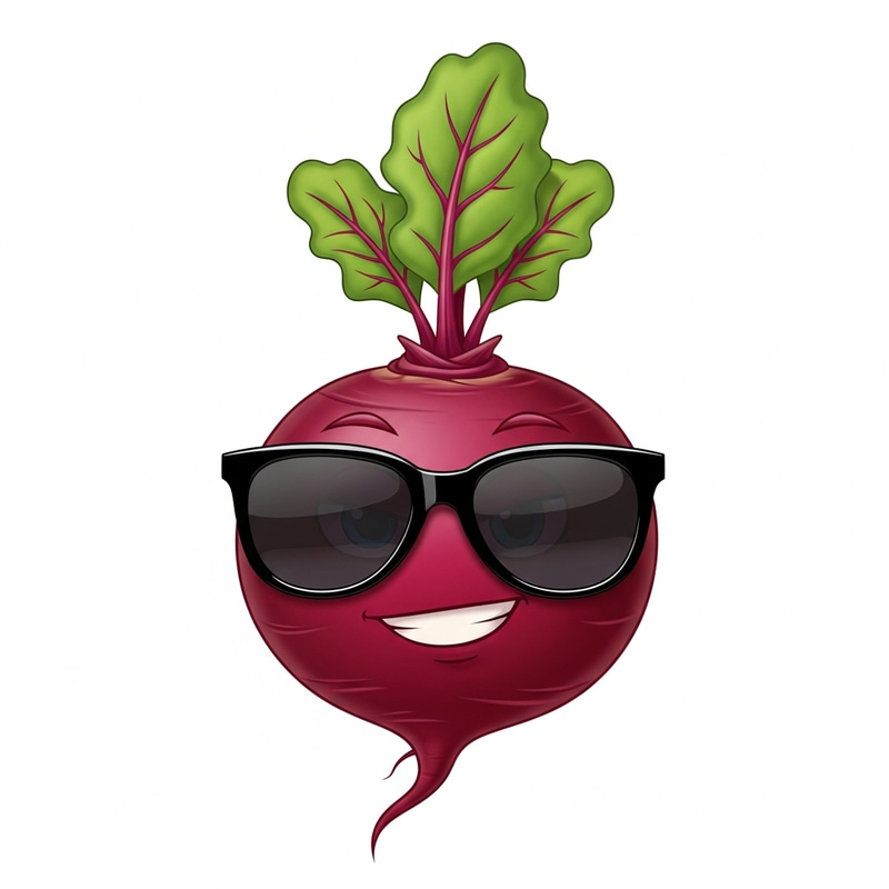 Cool Beetroot Vegetable Mascot with Sunglasses Cool Beetroot Vegetable Mascot with Sunglasses