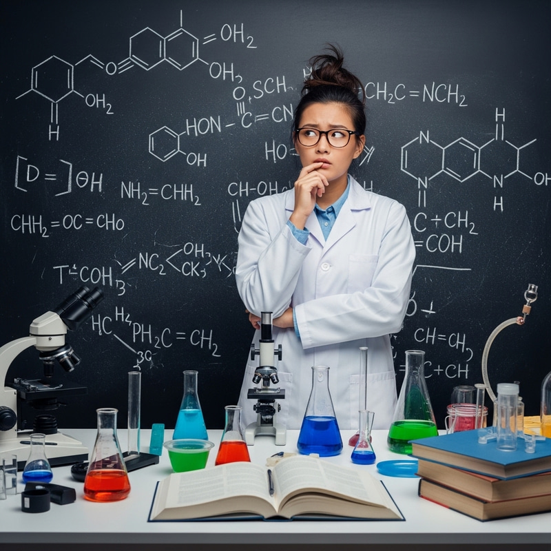 The Quirky Scientist Struggling with Chemistry The Quirky Scientist Struggling with Chemistry