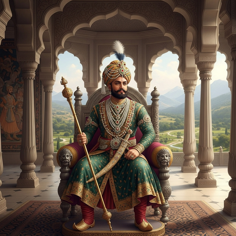 Kemp Gowda | South Asian Royal Figure in Majestic Castle