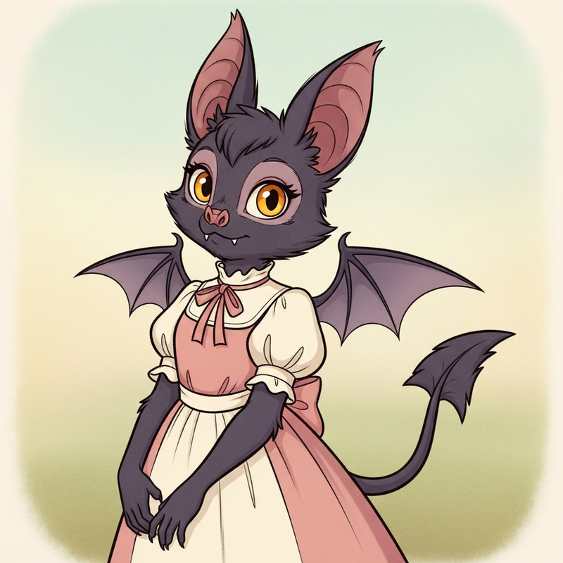 Wholesome Anthropomorphic Bat Girl | Vintage Animation Inspired Wholesome Anthropomorphic Bat Girl | Vintage Animation Inspired
