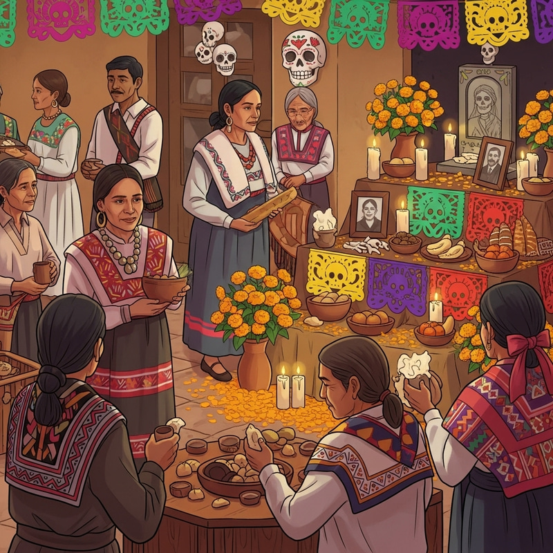 Yaqui Cultural Celebration: Day of the Dead Scene Yaqui Cultural Celebration: Day of the Dead Scene