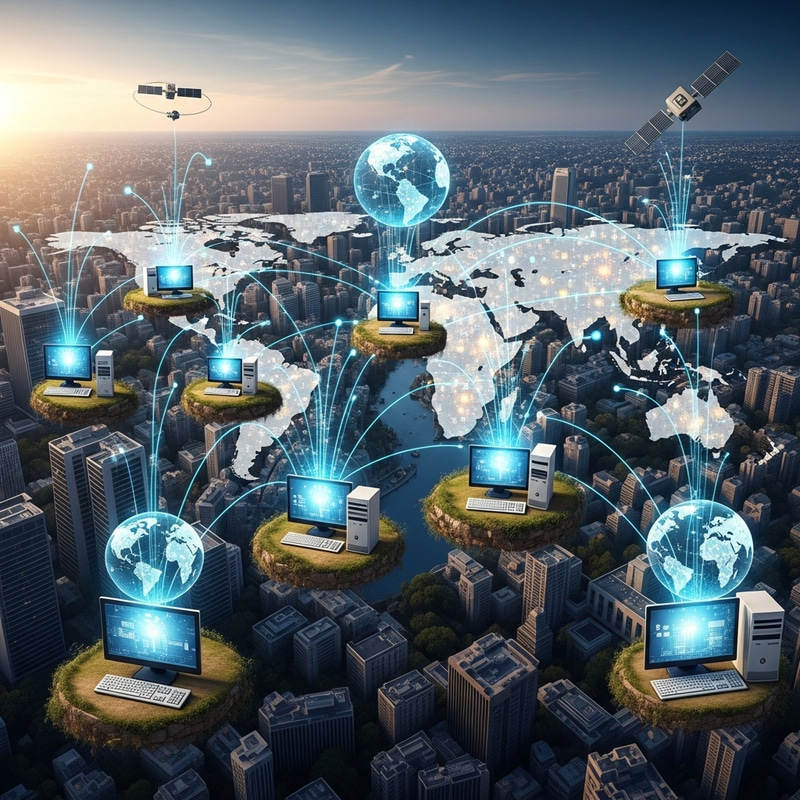 Global Computer Network: Interconnected World Visualization Global Computer Network: Interconnected World Visualization